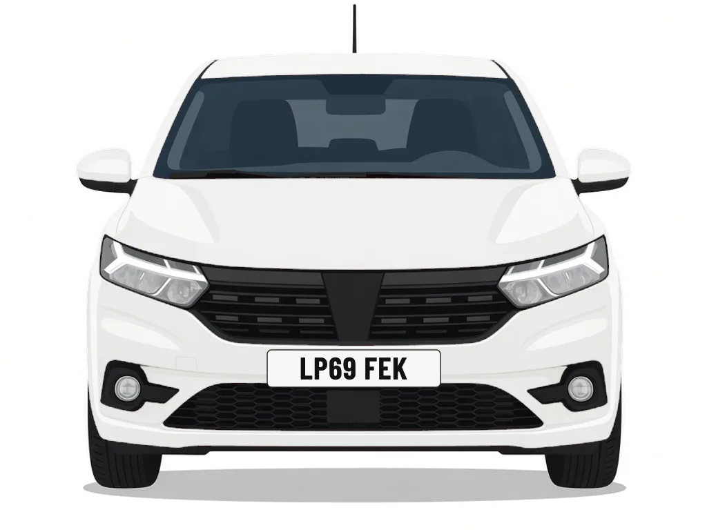LP69 FEK white Dacia Sandero – car details, MOT history and tax status