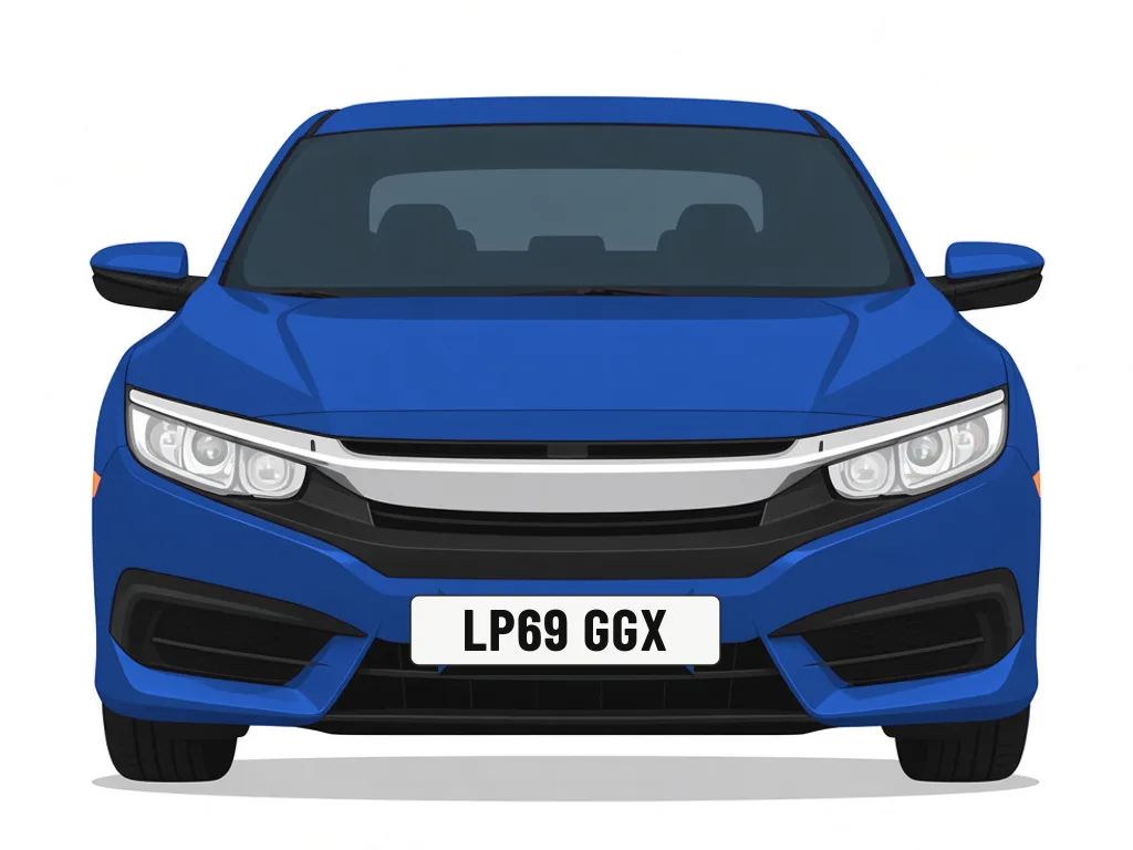 LP69 GGX blue Honda Civic – car details, MOT history and tax status