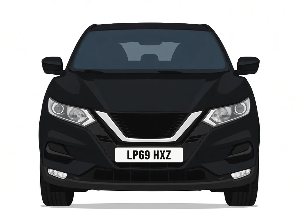 LP69 HXZ black Nissan Qashqai – car details, MOT history and tax status