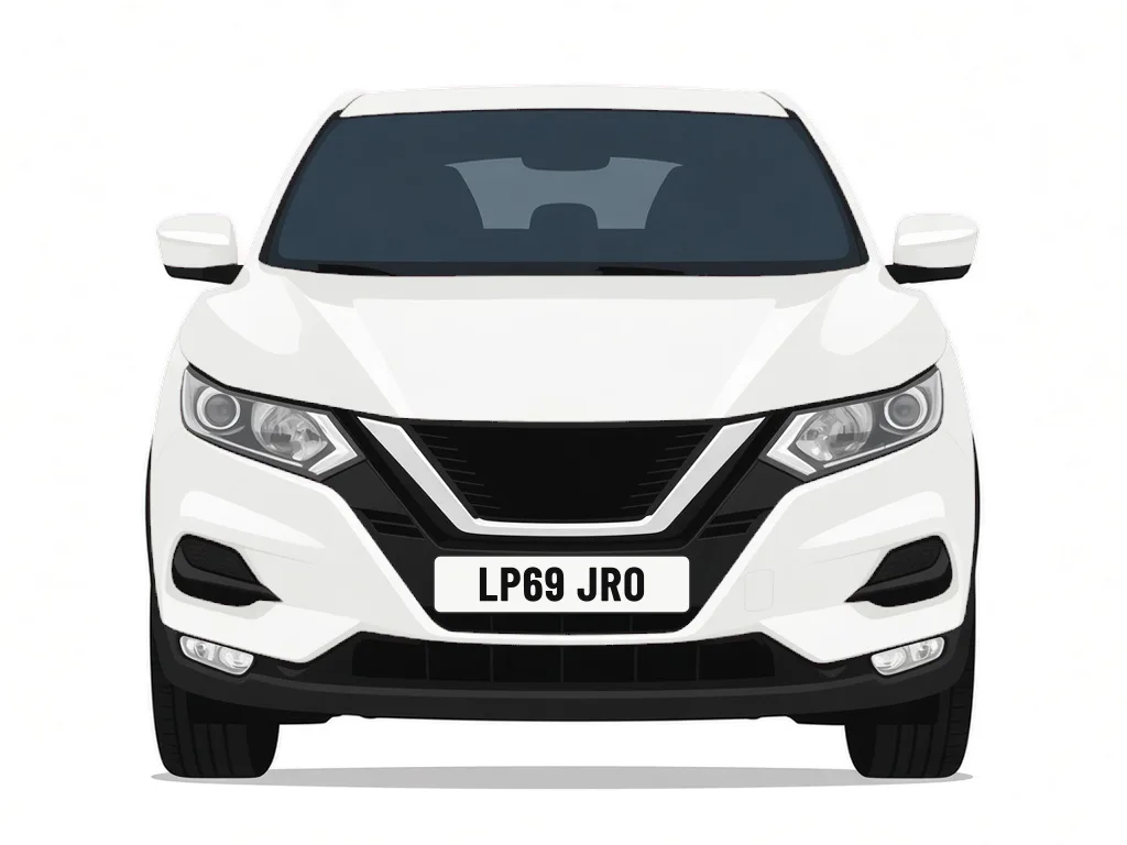 LP69 JRO white Nissan Qashqai – car details, MOT history and tax status