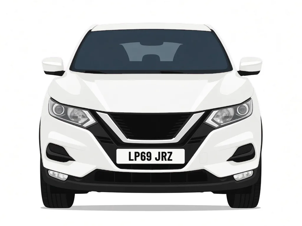 LP69 JRZ white Nissan Qashqai – car details, MOT history and tax status