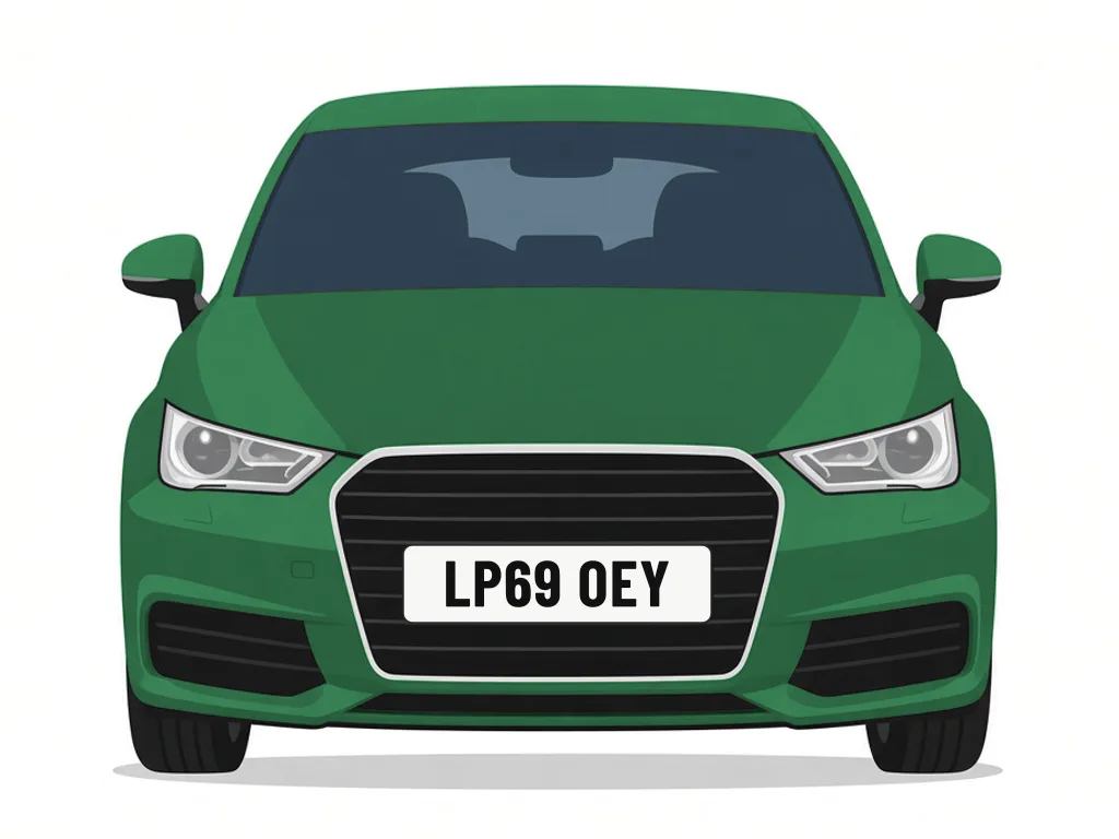 LP69 OEY green Audi A1 – car details, MOT history and tax status