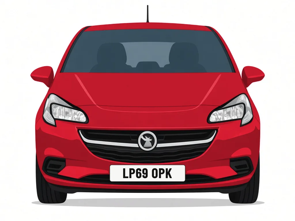 LP69 OPK red Vauxhall Corsa – car details, MOT history and tax status
