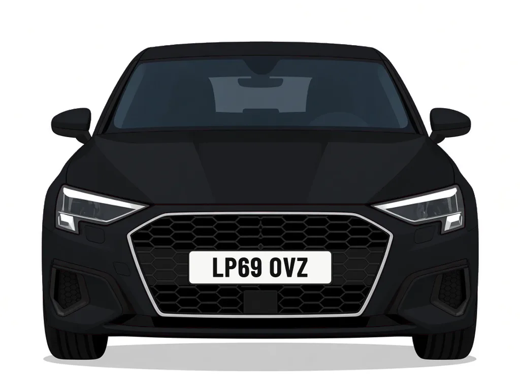 LP69 OVZ black Audi A3 – car details, MOT history and tax status