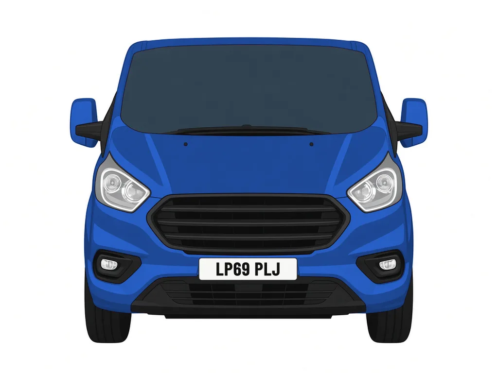 LP69 PLJ blue Ford Transit Custom – car details, MOT history and tax status
