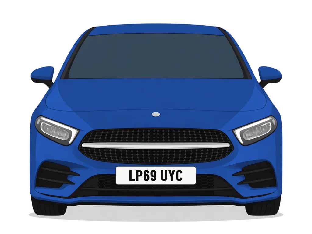 LP69 UYC blue Mercedes-Benz A-Class – car details, MOT history and tax status
