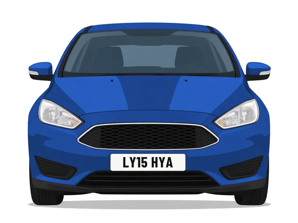 LY15 HYA blue Ford Focus – car details, MOT history and tax status