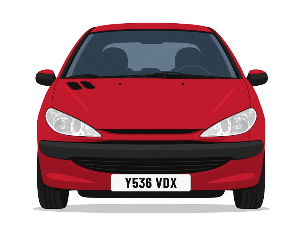 Y536 VDX red Peugeot 206 – car details, MOT history and tax status